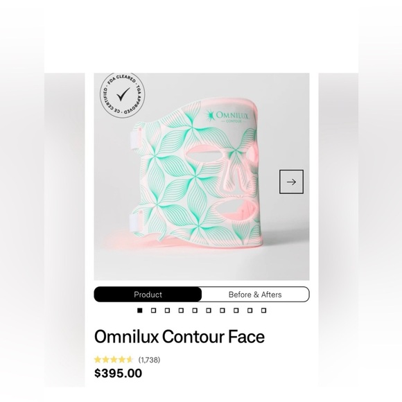 OMNILUX Contour Face Red Light Mask Therapy Anti aging Women's Skincare Infrared - Picture 2 of 7